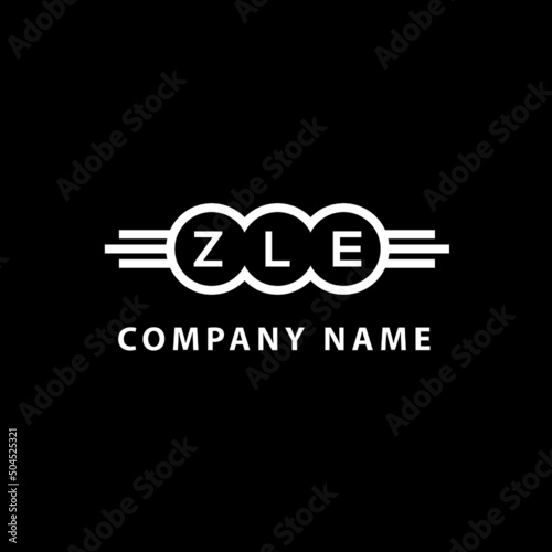 ZLE letter logo design on black background. ZLE creative initials letter logo concept. ZLE letter design. 