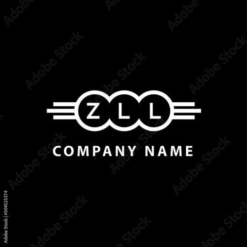 ZLL letter logo design on black background. ZLL creative initials letter logo concept. ZLL letter design. 