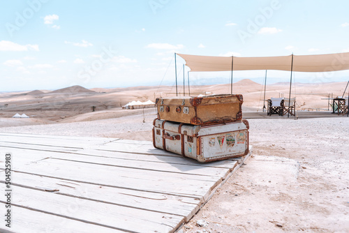 old bags in the Desert of Marokko