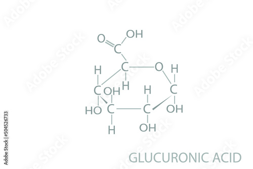 Glucuronic acid molecular skeletal chemical formula.	 photo