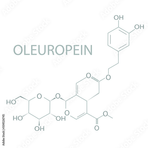 Oleuropein molecular skeletal chemical formula. 