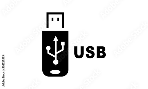 USB Icon Design Template. Pen drive Logo Design Template.