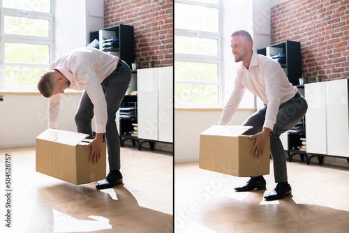 Incorrect Box Lifting Posture