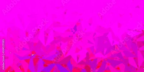 Dark pink, yellow vector gradient polygon texture.