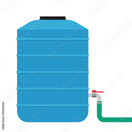 Water tank vector. tap. wallpaper. free space for text.
