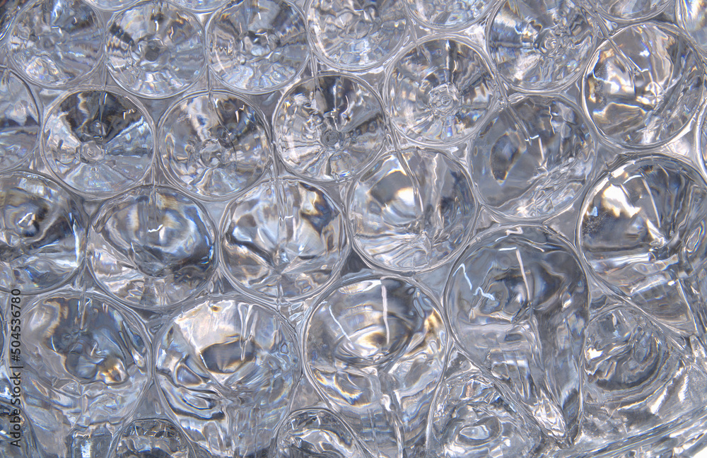glass bowl nodules 1 closeup macro circular glass bumps Stock Photo