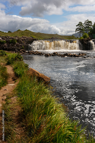 View of the Aasleagh Falls on Mayo county in Ireland