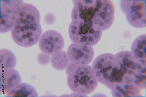 3D render of cells and biological tissues 