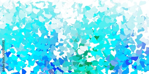 Light blue  green vector pattern with abstract shapes.