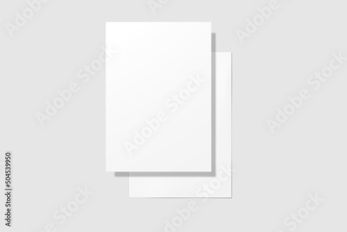 Realistic  A4 flyer brochure mockup blank. Paper or poster