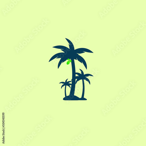 palm tree on the beach,coconut tree vector