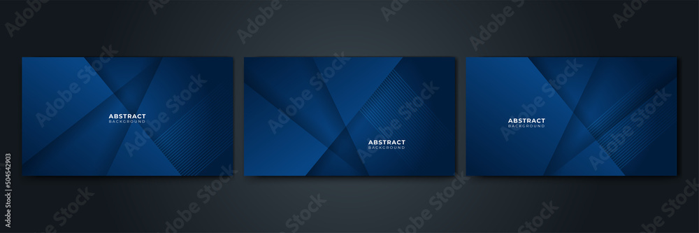 line square gold luxury on fabric crumpled dark blue background with space for text. vector illustration