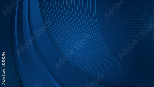 Fototapeta Naklejka Na Ścianę i Meble -  3D abstract dark blue background with dots pattern vector design, technology theme, dimensional dotted flow in perspective, big data, nanotechnology.