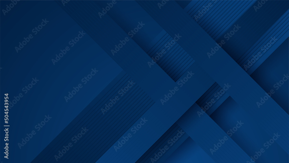 Obraz premium Luxury template diagonal lines stripe dark blue background with golden line decor and copy space for text.