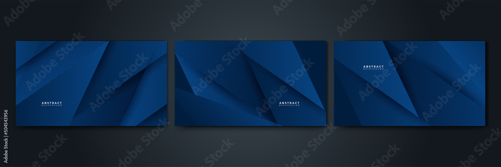 dark blue background with triangle motif. abstract orange dark blue ...