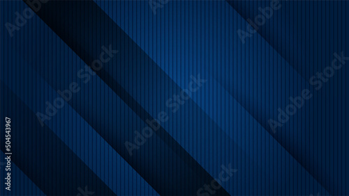 Modern dark blue background shine blue line. Overlap layers with paper effect on textured background. Template vector.