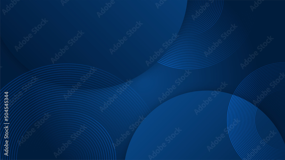 Simple minimal 3d dark blue abstract business presentation background with light stripes and overlap layers. Abstract gemoetric pattern luxury dark blue background