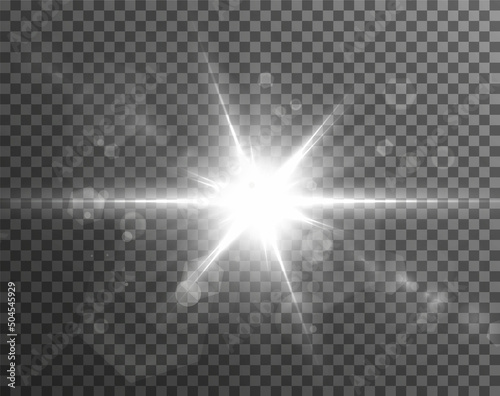 Light star white png. Light sun white png. Light flash white png. vector illustrator.