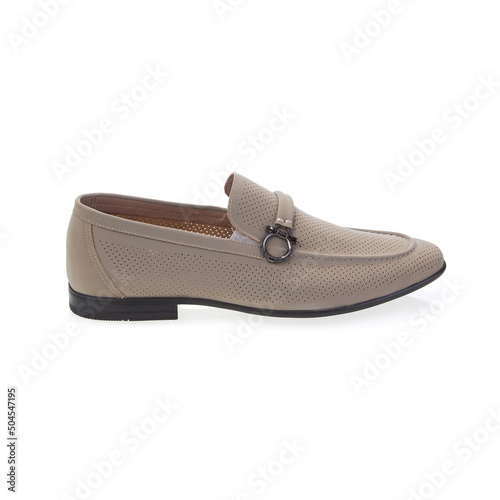Stylish elegant trendy designer fashionable summer spring 2022 eco leather men's loafers shoes isolated