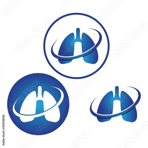 lung logo design vector for your business