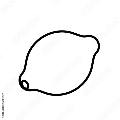 Cytryna, limonka, owoc cytrusowy, kwaśny smak, ikona wektorowa