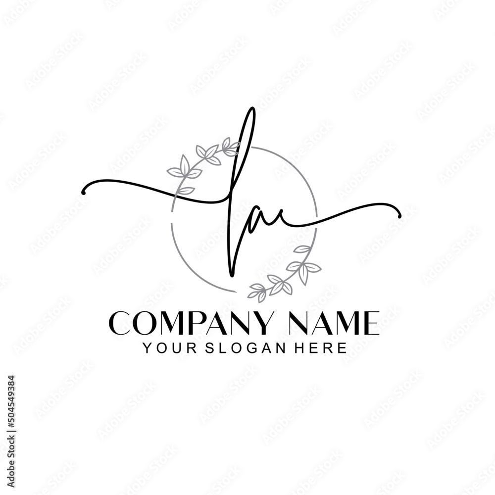 LA signature logo template vector LA signature logo template vector