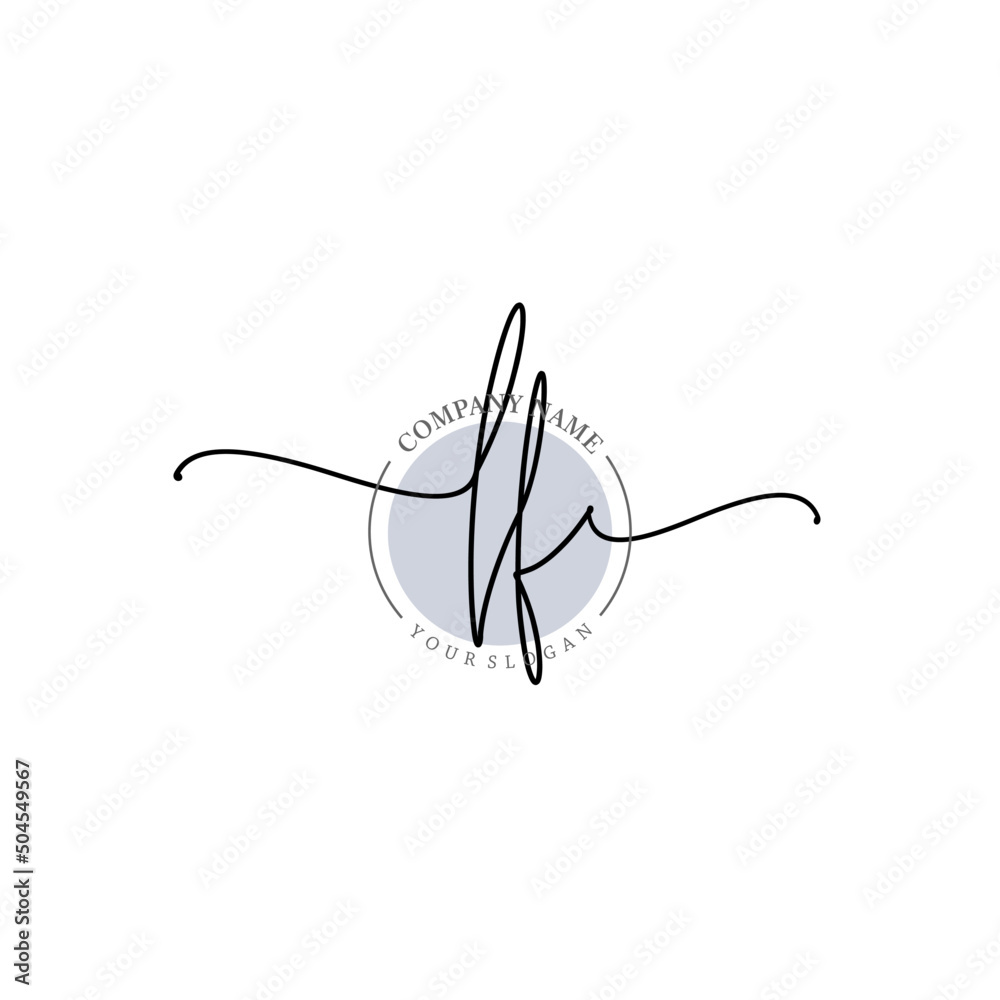 LF signature logo template vector LF signature logo template vector