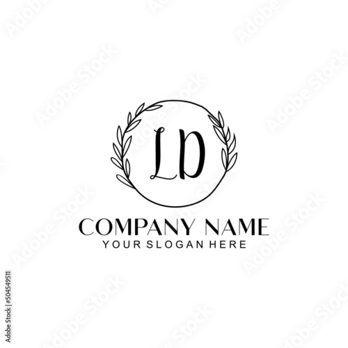 LD Beauty vector initial logo