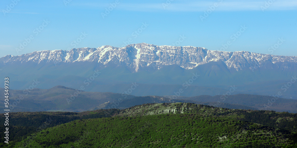 Apennines view from Rocca Calascio, located within the Gran Sasso National Park, Abruzzo – Italy