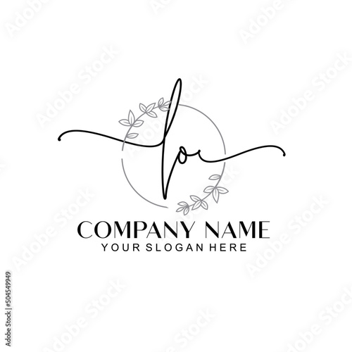 LO signature logo template vector