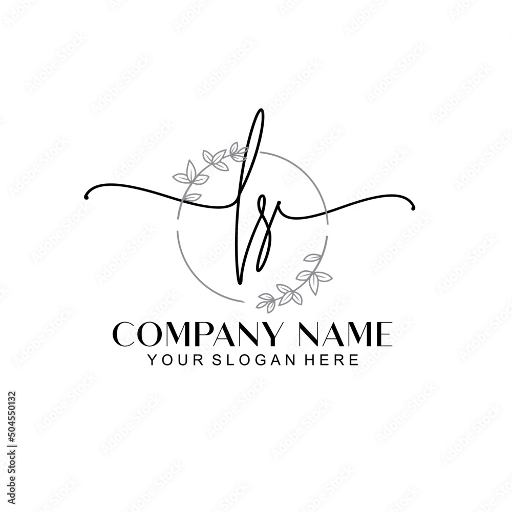 LS signature logo template vector LS signature logo template vector