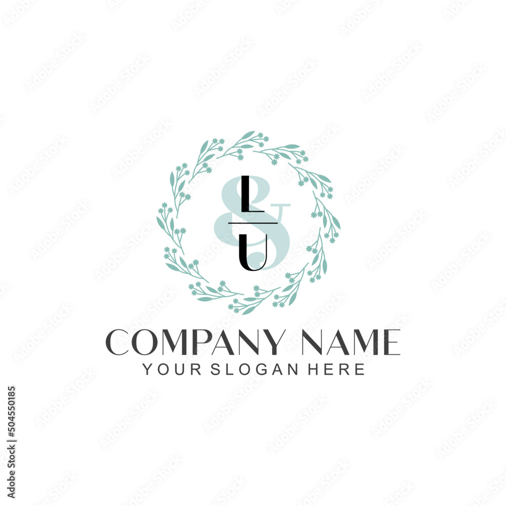 LU Beauty vector initial logo LU Beauty vector initial logo