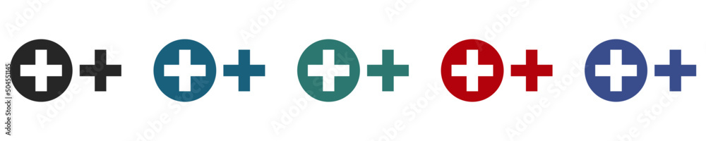 Obraz premium Medical cross icon. Isolated icons on white background. eps10
