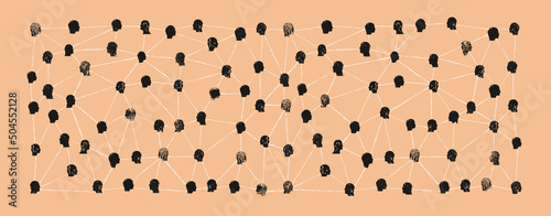 Wide Web of Connected People photo
