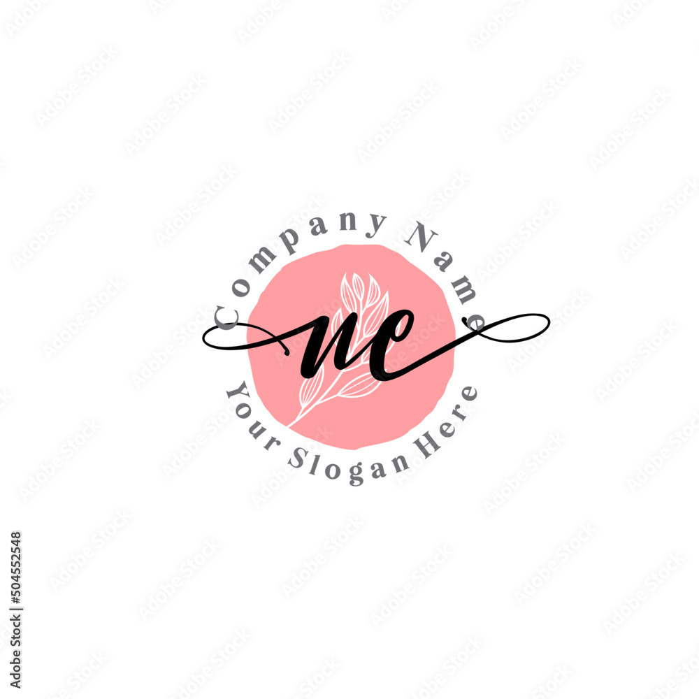 NC signature logo template vector NC signature logo template vector
