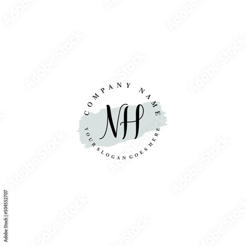 NH Beauty vector initial logo