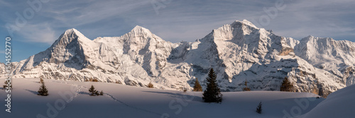 Dreamy winter mountain landscape.
