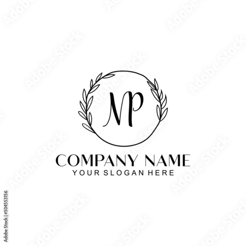 NP Beauty vector initial logo