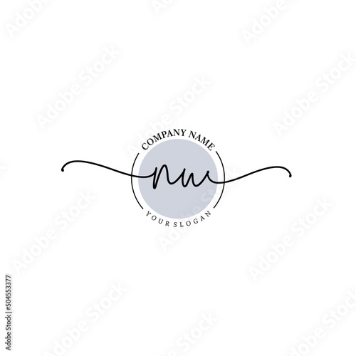 NU signature logo template vector