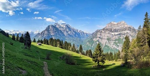 Fotografie, Obraz Fantastic morning mood in the mountains of glarus
