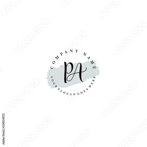PA Beauty vector initial logo