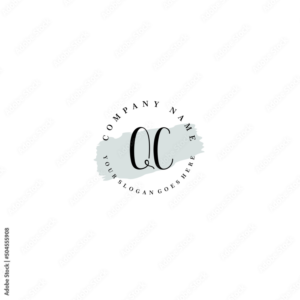 QC Beauty vector initial logo QC Beauty vector initial logo