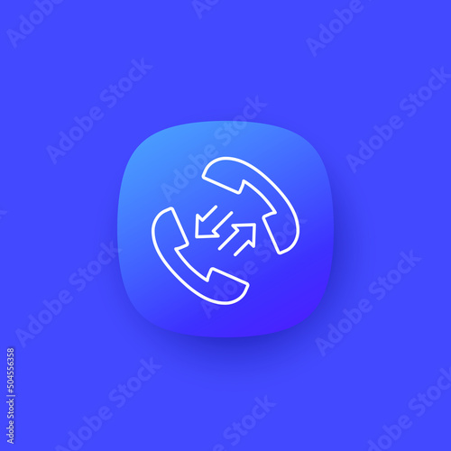 phone call line icon for web and apps