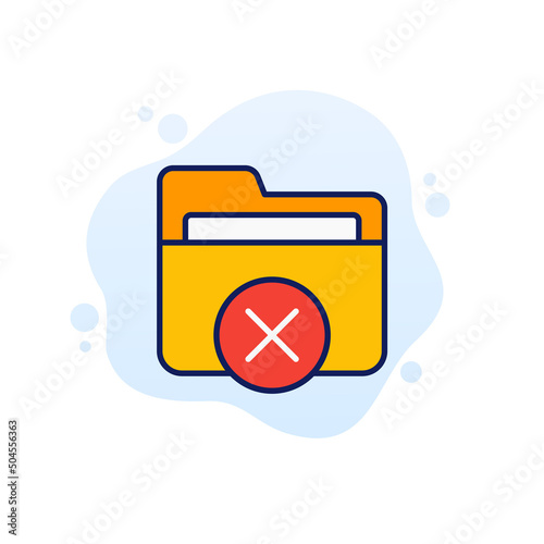 no access to folder icon with outline