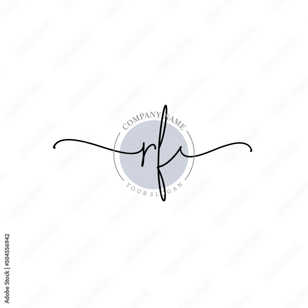 Obraz premium RF signature logo template vector