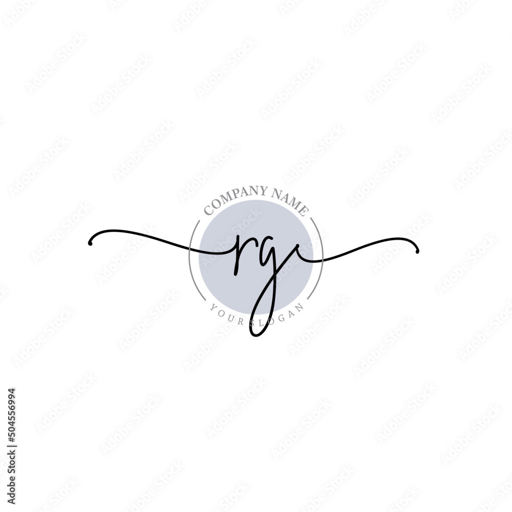RG signature logo template vector RG signature logo template vector