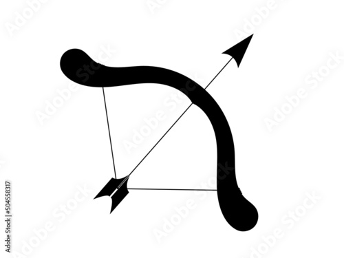 Bow and arrow. Sagittarius zodiac sign.