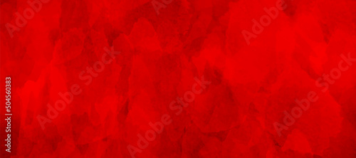 Beautiful decorative dark red plaster wall background. Valentine design layout. Artistic rough stylized texture banner with copy space