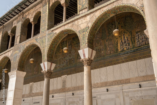Damascus, Syria - May, 2022:   The Umayyad Mosque, also known as the Great Mosque of Damascus