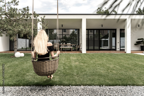 Luxury country house with large lounge terrace